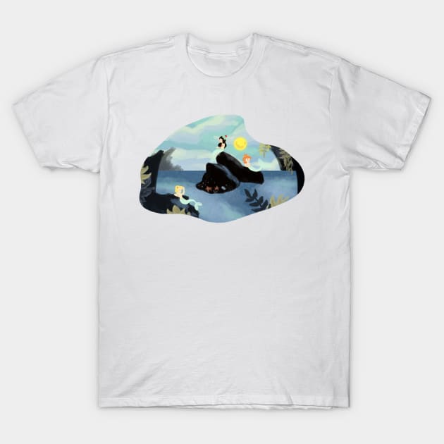 Mermaid Lagoon T-Shirt by littlemoondance